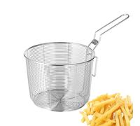 Chip Serving Frying Baskets - Stainless Steel 10 To 17.5cm | Deep Fry Drain Basket Set Chef Food Presentation Fryer Basket | Crispy French Fries Onion Rings Pasta Serving Hot Pot Kitchen Use