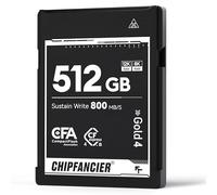 CHIPFANCIER CFexpress - Tarjeta de memoria 4.0 tipo B de 512 GB de hasta 3550 MB/s, lectura de 1550 MB/s, grabación de video sin procesar, compatible con Nikon D5/D6/Z7/Z9 Panasonic, Canon, EOS DJ