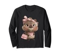 Chipmunk Roedor Rosa Leopardo Gafas Girly Glam Graphic Manga Larga