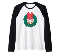 Chip'n'Dale Navidad Wreath Camiseta Manga Raglan