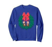 Chip'n'Dale Navidad Wreath Sudadera, Unisex para adultos, Azul Real, S