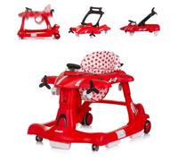 Chipolino, 3 en 1 Airplane Troter, carrito para caminar, música, juguete de presión, color: rojo