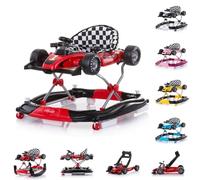 Chipolino Andador 4 en 1 Racer, ajustable, balancín, centro de actividades, color: rojo