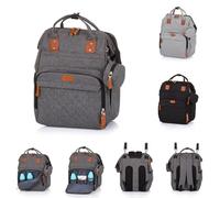 Chipolino, Bolso cambiador, mochila para cochecito, bolsa para chupete con cremallera, color: gris