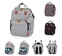 Chipolino, Bolso cambiador, mochila para cochecito, bolsa para chupete con cremallera, color: gris claro