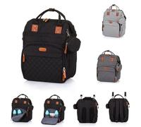 Chipolino, Bolso cambiador, mochila para cochecito, bolsa para chupete con cremallera, color negro