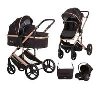 CHIPOLINO.Carrito de Bebé Trío convertible AMORE hasta 22 kg (OBSIDIAN GOLD)