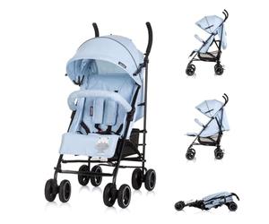Chipolino Cochecito Milano Buggy hasta 22 kg, respaldo ajustable, plegable, color: azul