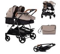 Chipolino cochecito para hermanos y hermanas Nuevo Twin Duo Smart plegable cesta, coloris:braun schwarz
