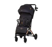 Chipolino Cochecito Pixie plegable, soporte para bebidas, cesta de 22 kg, color: negro y dorado