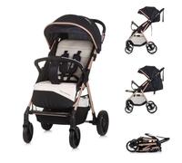 Chipolino Cochecito Sparkle, plegable, correa en el mango, ajustable, color: negro