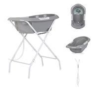 Chipolino Noemi - Soporte plegable para bañera (con compartimentos para desagüe), color gris