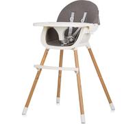 Chipolino Trona Rio 2 en 1 – patas antideslizantes, arnés – Gris oscuro