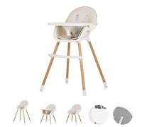 Chipolino, Rio 2 in 1 highchair, trona patas antideslizantes arnés, colores:beige-blanco