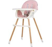 Chipolino, Rio 2 in 1 highchair, trona patas antideslizantes arnés, colores: rosa
