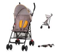 Chipolino Silla de paseo Amaya con toldo ajustable, plegable, cesta, color: beige y amarillo