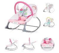 Chipolino - Transat Melody 2 en 1 con correa para música y vibración, color rosa