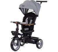 Chipolino Triciclo Triciclo Urban Manillar con luz Asiento Plegable y Giratorio, Color: Gris
