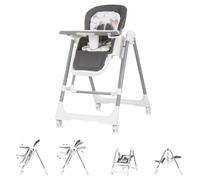 Chipolino - Trona 2 en 1 Milk Shake ajustable, columpio para niños, ruedas, color gris