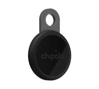 Chipolo LOOP - Dispositivo de rastreo Bluetooth Recargable para Llaves | compatible con Buscar de Apple o con Localizador de Google, Llama tu móvil y Alertas Fuera de Alcance en Android - Negro