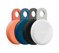 Chipolo LOOP - Dispositivo de rastreo Bluetooth Recargable para Llaves | compatible con Buscar de Apple o con Localizador de Google, Llama tu móvil y Alertas Fuera de Alcance en Android - 4 Pack