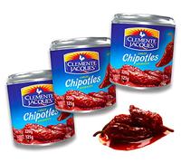 Chipotle Chili en salsa Adobo - Chipotle en Adobo de Clemente Jacques (Pack de 3) por 220 gr