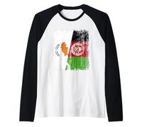 Chipre Afganistán Media Bandera chipriota afgana Camiseta Manga Raglan