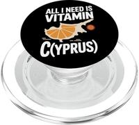Chipre All I Need Is Vitamin Cyprus Bandera La Isla Chipre PopSockets PopGrip para MagSafe