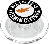 Chipre All I Need Is Vitamin Cyprus Bandera La Isla Chipre PopSockets PopGrip para MagSafe