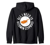Chipre All I Need Is Vitamin Cyprus Bandera La Isla Chipre Sudadera con Capucha