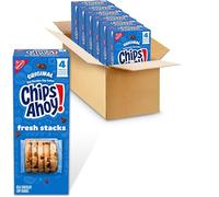 CHIPS AHOY! Fresh Stacks - Galletas originales con chispas de chocolate, aperitivos de viaje a granel, 6 cajas (24 paquetes de bocadillos múltiples)