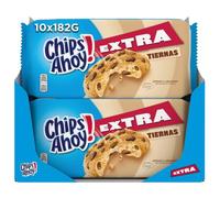 Chips Ahoy Galletas Cookies Extra Tiernas, Pack 10 X 208g | Cookies extra tiernas con pepitas de chocolate perfectas para meriendas y compartir