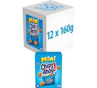 Chips Ahoy Mini Galletas Cookies, Dulces Pepitas de Chocolate, Pack 20 Bolsitas x 160g