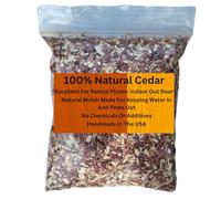 Chips de cedro 100 % naturales | Mantillo | Ideal para plantas en macetas de exterior o interior | Ropa de cama para perros | Agradable olor a tierra (pequeño)
