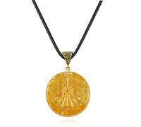 Chips de colores Piedra Natural Chakra Orgone Energy Colgante Collar Péndulo Amuleto Orgonita Collar de cristal-Platiness