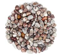 Chips de cristal de Ágata loca Piedra triturado natural de 500g, cristales curativos a granel, piedras preciosas de cristal triturado para manualidades, hermoso paquete para regalo