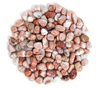 Chips de cristal de Ágata rosa Piedra triturado natural de 500g, cristales curativos a granel, piedras preciosas de cristal triturado para manualidades, hermoso paquete para regalo
