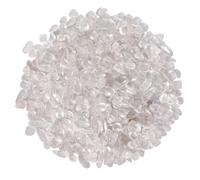 Chips de Cristal de Cuarzo Rosa Ligera Piedra triturada Natural de 500g, Cristales curativos a Granel, Piedras Preciosas de Cristal triturado para Manualidades, Hermoso Paquete para Regalo