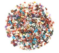 Chips de Cristal de Piedras Mixtas Piedra triturado Natural de 500g, Cristales curativos a Granel, Piedras Preciosas de Cristal triturado para Manualidades, Hermoso Paquete para Regalo