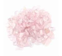 Chips de Cristal Natural PolyGen para proyectos de Bricolaje y Botellas de Deseos, Chips de Piedra de Cuarzo sin perforar para Cubrir el Suelo del jardín, Relleno de jarrones y (Rosa)