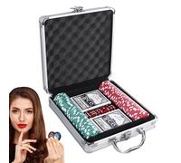 Chips para Mah Jong Games de aluminio ligera contadores de conteo | Noche de póquer segura, torneo de póquer, juego en casa, viajes, al aire libre, reunión familiar, sala de juegos, portátil