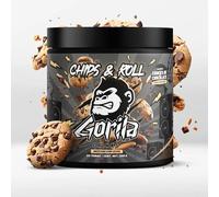 CHIPS & ROLL- Bebida Energética en Polvo Sin Azúcar Sabor Choco Cookies - Con Cafeína, Taurina y Vitaminas - 300gr (60 tomas) - GORILA DRINKS®