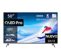 CHiQ 50QA10 QLED TV 50 Pulgadas (127 cm) 4K Ultra HD,con Smart TV Inteligente,HDR10, VRR y ALLM,Diseño Ultra Delgado Sin Marco Metálico,Audio Dolby,Triple Sintonizador