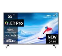 CHiQ 55QA10 Smart TV 55 Pulgadas (140 cm) 4K Ultra HD QLED,TV Inteligente,HDR10, VRR y ALLM,Diseño Ultra Delgado Sin Marco Metálico,Audio Dolby,Triple Sintonizador (DVB-C/T/T2/S/S2),Wi-Fi