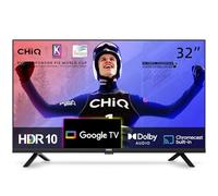 CHiQ L32H7G TV 32 Pulgadas Smart TV, HD LED,Diseño sin Marco,HDR Google TV,Asistente de Google, Google Play,Chromecast Integrado,Dolby Audio, WiFi Bluetooth,HDMI,USB 2.0 Ci+