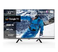 CHiQ L32M9E TV Inteligente de 32 Pulgadas, HDR10, Google TV, Google Assistant, Chromecast Integrado, HDMI, USB, Marco Metálico Sin Bordes