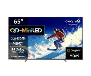 CHiQ M65QA9 65 Pulgadas TV Smart 4K Mini QLED, (Android 14),60Hz MEMC & Local Dimming,Dolby Vision & Atmos,DLG 120Hz* (Mejorado por Software),HDR10