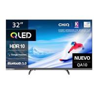 CHiQ Smart TV 32QA10 32 Pulgadas Smart Google TV, FHD HDR10, Asistente de Google, Diseño Sin Marco Metalico, Audio Dolby, Triple Sintonizador (DVB-C/T/T2/S/S2), Cromecast Integrado
