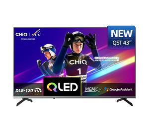 CHiQ U43QST 43 Pulgadas TV Smart Google TV QLED 4K UHD con HDR10, ALLM&VRR para Juegos, MEMC, Control de Voz, Diseño Ultra Delgado de Metal, Dolby Audio, Wi-Fi 2.4G/5G (Modelo Nuevo)
