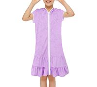 Chiquitas Swim encubre a los niños encubrimiento de traje baño playa encapuchado albornoz absorbente Beach vestido, encaje, bordado y suave, ideal para vacaciones/g